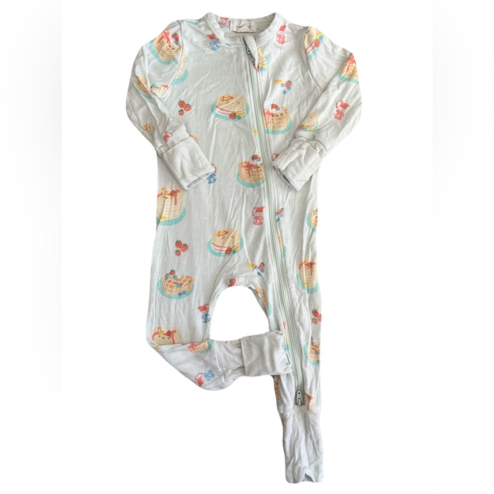 Angel Dear Bamboo Pancake Print Kids Footie